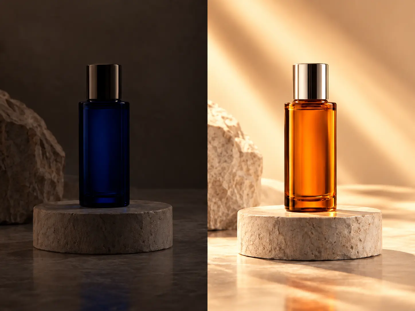 AI product relighting before and after