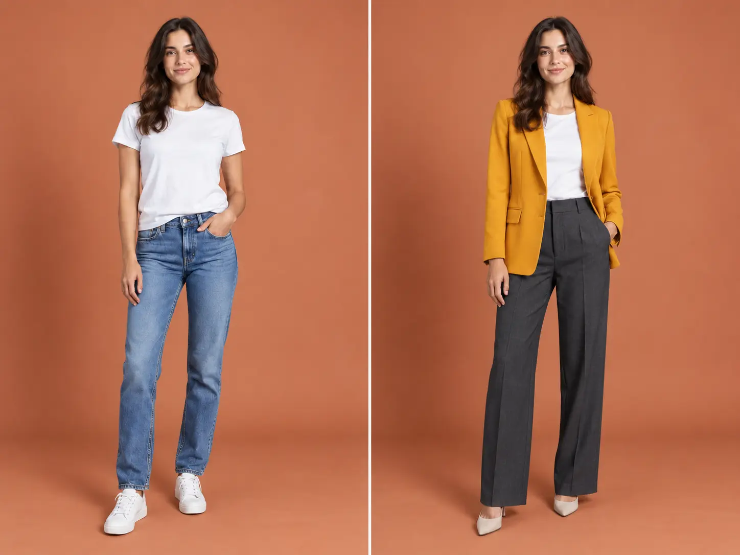 AI clothes swap tool showing a new outfit